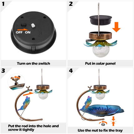 Solar Crack Ball Bird Feeder