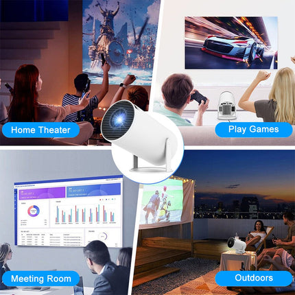 Portable 5G WiFi Mini 4K Smart Projector Bluetooth Home Video Projector Android